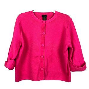 GRACE Elements Pink Knit Sweater Jacket XL